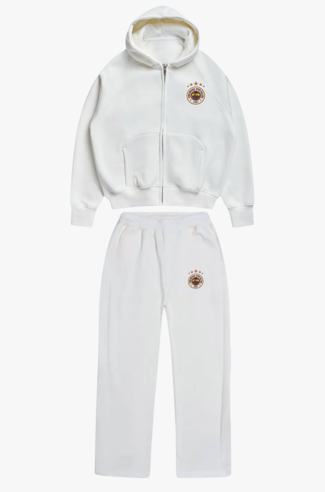 FENERBAHCE VINTAGE (White) - ZIPPER TRACKSUIT